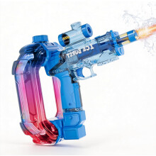 (F-blue, -) Elektrische Wasserpistole, Mündungsfeuer, 400ml Tank, automatisch Dauerfeuer Pool & Strand