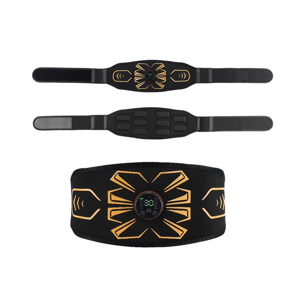 Stoyotu Ems Muscle Stimulator Abdominal Toning Belt 10 Modes 30 Intensity Waist Belly Massager Ab Trainer Fitness Equipment For Home Gym