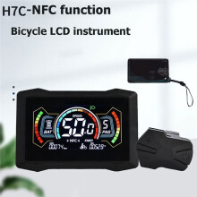 H7C E-Bike NFC LCD-Display-Meter 24V/36V/48V/60V/72V Typ C Elektroroller LCD-Farbanzeige UART NFC Geschwindigkeitsmesser SM5PIN