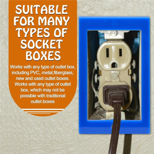 Extensores de Tomada Simples de 1/4" para Interruptores e Caixas Elétricas (6 Peças)