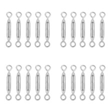 M4 Stainless Steel 304 Eye & Eye Turnbuckle Wire Rope Tension (20Pcs)