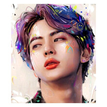 DIY Diamant Malerei Bangtan Jungen Kunst PorträT Strass Volle Runde Wand Bild 30X40 Cm Jin