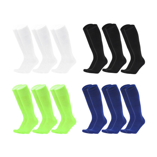 3 Pair Long Knee Athletic Sock Elastic Comfort Sock-White child 1
