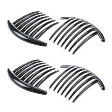 4Pcs Hair Comb Pin Accessories Plastic Women Lady Fashion Black