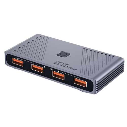 USB 3.0  2 Computer Sharing 4 USB Devices, One-Button Switcher for Keyboard Mouse Printer Scanner USB A 3.2