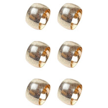 6Pcs Gold Metal Napkin Rings, Elegant Wedding Napkin Holder Rings, Perfect for Table Decor Celebrations Parties