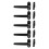 5X Door and Window Handle Lock Casement Window Lock Wheel Handle Black 1