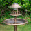 Samuel Alexander 1.1m Bronze Effect Resin Garden Bird Bath & Table with Solar Light 3