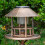 Samuel Alexander 1.1m Bronze Effect Resin Garden Bird Bath & Table with Solar Light 4