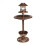 Samuel Alexander 1.1m Bronze Effect Resin Garden Bird Bath & Table with Solar Light 8