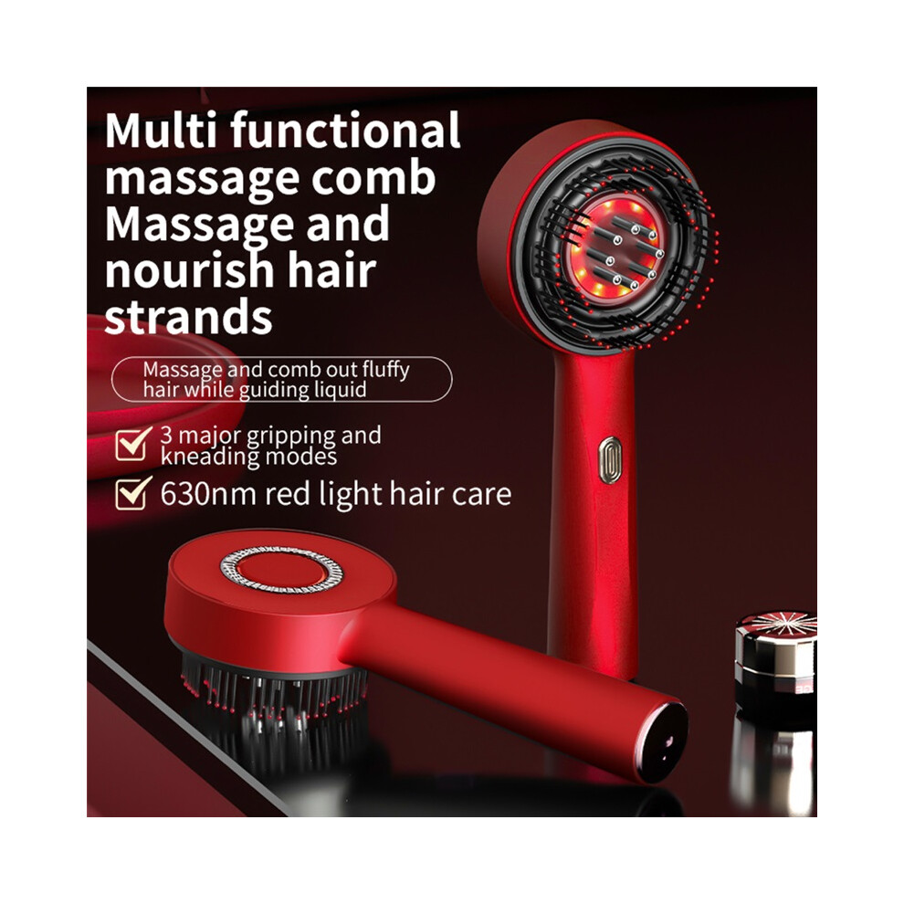 Stoyotu Electric Vibration Massage Comb With Hair Growth Oil Red Light Laser Therapy Scalp Liquid Applicator Brush Hair Follicle Comb