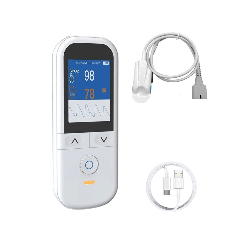 Handheld Pulse Oximeter for Adults, Fast SpO2 Reading Oximeters Accurate Oxygen Saturation Monitor with Alarm