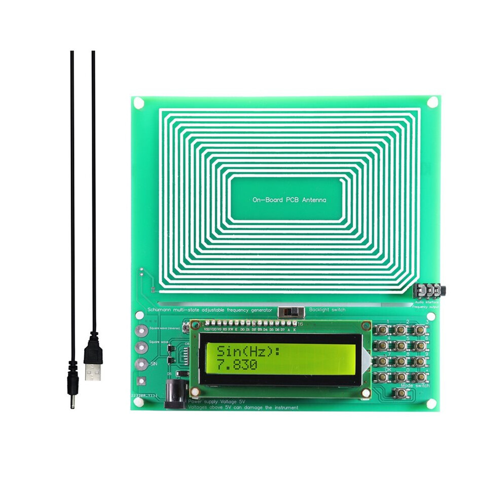 7.83 Hz Schumann Wave Generator 0.01-100000Hz Adjustable Frequency Signal Generator Frequency Healing Device 6033228946137