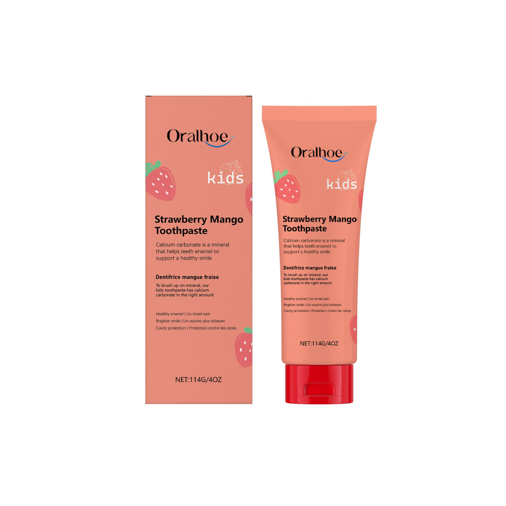 ORALHOE children's toothpaste cleans teeth, prevents cavities, mildly removes stains, freshens teeth, and cleans teeth with fruity flavor