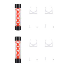 2pcs 200mm Water Cooling PC Water Tank Computer Water Cooling Tank with G1/4 Thread(Red)