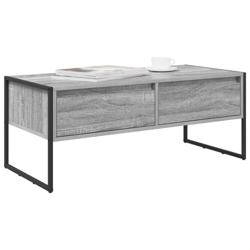 VidaXL vidaXL Coffee Table Grey Sonoma 100 x 46 x 40 cm Engineered Wood 2