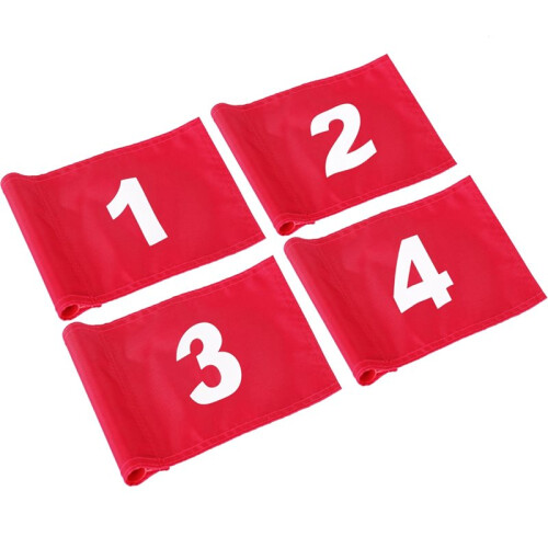 4 Pcs Numbered  Flag for  Practice Putting Green Flags for Yard, Portable  Green Practice