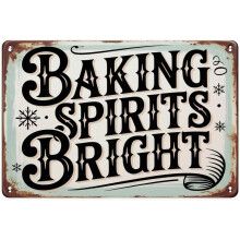 (style-5, -) Bageri dekor tennskylt - Vintage kakor bröd pajer kakor, metalltryck för trädgård gård bar veranda hem sovrum kök, 8x12 tum