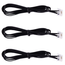 3X RJ11 6P4C Telephone Cable Cord ADSL Modem 1 Meters