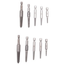 Screw Extractor Set,10 Pcs Screw Extractor,1/4inch Hex Shank Broken Screw Extractor,Screw Remover & Extractor Bit Set
