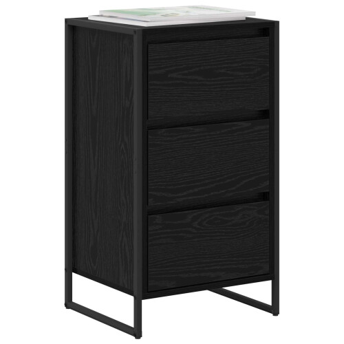 VidaXL vidaXL Sideboard Black Oak 42 x 36 x 75.5 cm Engineered Wood 2
