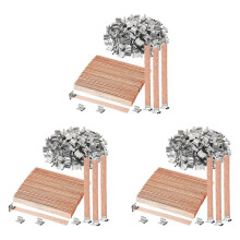 300 Paczek Drewniane Knoty do świec do Produkcji świec, 6-Calowe Knoty z Drewna/Bezdymne Knoty do świec z Metalowym Klipsem Bazowym