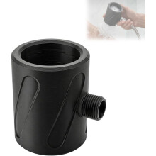 (Black, -) Cabezal ducha hombre mejorado universal baño masajeador calefactado mano diseño agujero grueso duradero fácil instalación