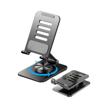 Suporte ajustável para telemóvel de mesa, giratório 360 graus, dobrável, compacto e estável para uso diário_M