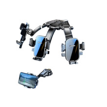 Suporte para telemóvel para carro 360 graus para para-brisas, painel e ventilação, universal, preto_M