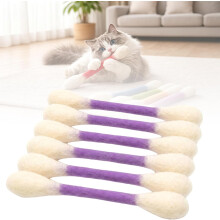 (Purple-6Pcs, -) Riesen Qtip Katze, Wattestäbchen mit Katzenminze, 16cm 6/12er Pack Zahn Kauen Seile