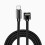 Cabo de dados e carregamento USB-C para USB-C em nylon trançado 60 W, em ângulo, rápido e resistente_M 1
