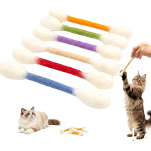 (ALL, -) Jucărie pisică bețișor Q gigant, bețișor Q cu catnip – 6 pachet pisoi mestecat interior joacă dentar