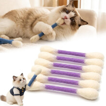 (Purple, -) Jucărie pisică gigant bețișor Q mestecat, 2026 bumbac cu catnip durabil, feltru kicker mare