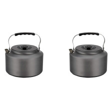 2X Camping Kettle 2.0L Open Campfire Coffee Tea Pot Fast Heating Outdoor Gear Great for Boiling Water Ultralight