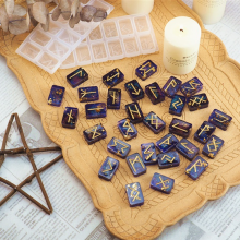 2 Types Runes Resin Mold Myth Tarot Epoxy Domino Silicone Tools DIY Supplies Pendant Handmaking Jewelry Craft Molds Only