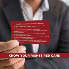 Know Your Rights Immigration Red Card - English Spanish Constitutional Rights Reminder for Immigration Encounters 50PCS