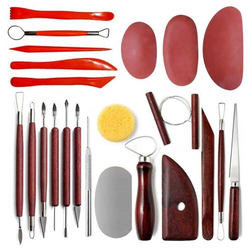 Clay Sculpting Tools,23Pcs Pottery Tools Kit, Polymer Clay Tools,Pottery Ribs, Air Dry Clay Tools for Sculpting
