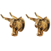 2X Guitar Holder Wall Hanger Bull Art Guitar Ukulele Hook Guitar Hanger Wall Hook Holder Stand for Bass Guitar Ukulele