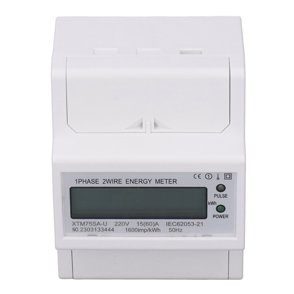 DIN Rail Voltmeter Ammeter LCD 220V 50Hz