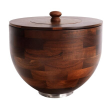 Wood Mixing Bowl for Kitchen Aid 4.5-5 Qt Tilt- Stand Mixers with Lid Cover - Acacia Wooden Bowls, 5 Quart Bowls