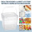 2Stk Plastik Farbeimer Quadratisch Mit Deckel Sicherer Lagerbehälter 4