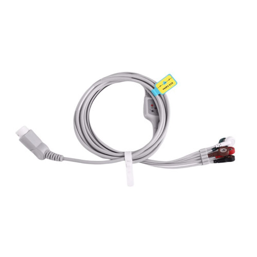 For ECG Cable 5 Leads Snap M1977A M1972A for , 12-Pin Connector 1