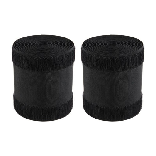 2X Cubierta de Cable de Piso con Agarre de Cable Protector de Cable de Cables Gestión de Cables Solo (Negro, 10 Pies)