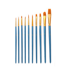 Painting Artist Brushes Set Art Round Flat Hair Nylon Hair Paint Brush Pen Oil Acrylic Watercolor School Stationery