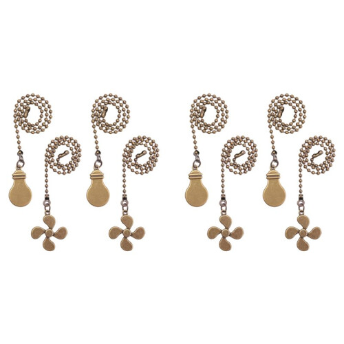 8x Ceiling Fan Pull Chain Fan Extension Chain Fan Chain Pulls Decorative 12 Inch Ceiling Fan Chain Extender Ornament B