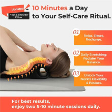 Neck and Shoulder Massager Pillow for Pain Relief, Deep Tissue Cervical Neck Pillow for TMJ, Migraine & Back Stretch