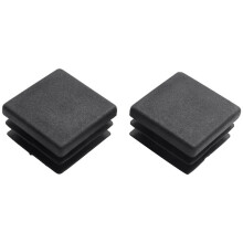 400 Szt. Plastikowe Kwadratowe WkłAdki do Rur ZaśLepki KońCowe 20mm X 20mm Czarny