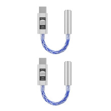 JCALLY 2 Stück JM6 Pro Typ-C auf 3,5 mm CX31993 Digitaler Audio-Verstärker für Tragbare Geräte, HiFi-DAC, Mobilgeräte, Headsets, USB JM11