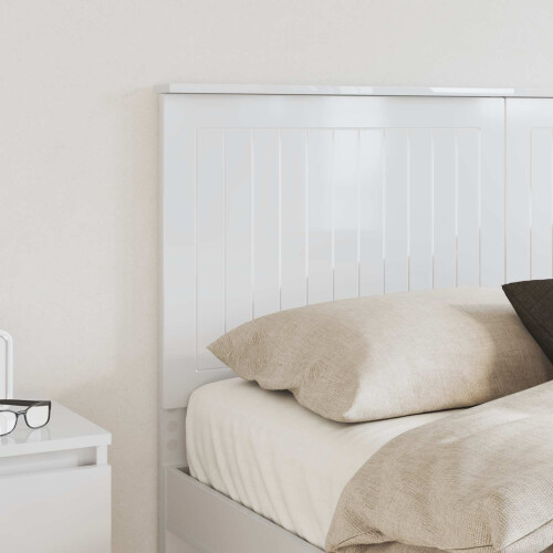 VidaXL vidaXL Headboard with Headboard Gloss White 140 cm Engineered wood 1