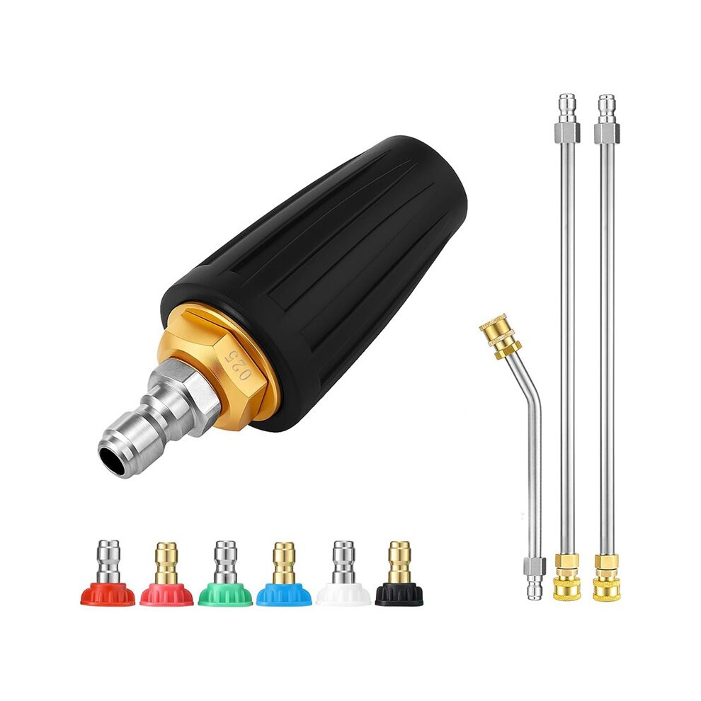 Turbo Nozzle 4000Psi Nozzles 360 Rotating Pressure Washer Turbo Nozzle For Garden Gutter Car Washing(4.0Gpm) Saudism